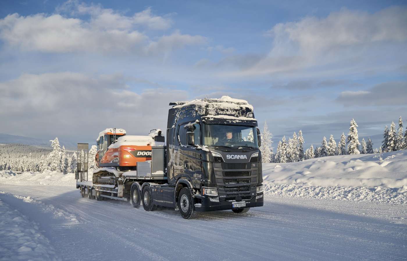 Met Scania's door een winters Noorwegen