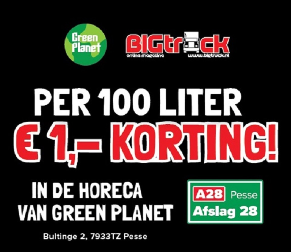 BIGtruck Tank je blij! Spaaractie bij Green Planet