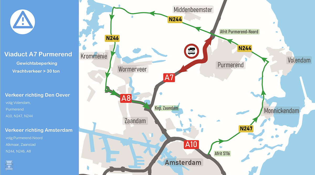 30 Ton Limiet Op De A7 Bij Purmerend