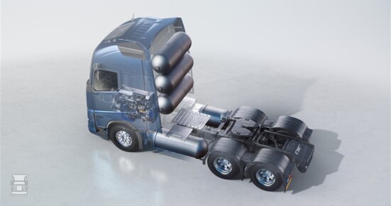 Volvo truck with combustion engine running on hydrogen_Original file (960 x 540) Volvo truck with combustion engine running on hydrogen_Original file (960 x 540)